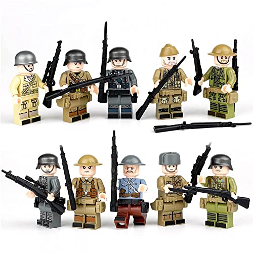 Lot de 10 mini figurines de la Seconde Guerre mondiale - Blo