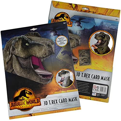 Jurrasic World World Carton Dinosaure Masque T-Rex 3D