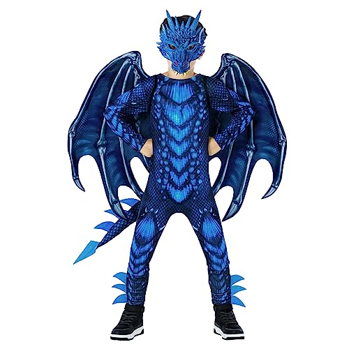 Morph Deguisement Dragon Enfant,Déguisement Dragon Bleu Enfa