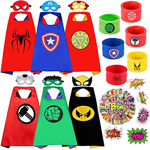 Lubibi Capes de Super-héros pour Enfants, 6 pièces Costume d