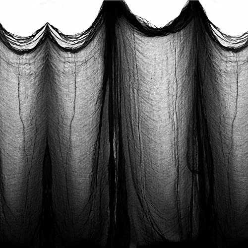 Drap Noir Halloween 200*500CM,Tissu Noir Halloween,Rideau Ha