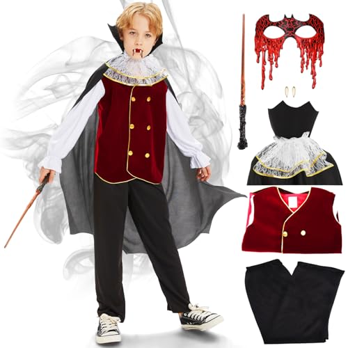 FORMIZON Déguisement Vampire Garcon Enfant, Costume de vampi