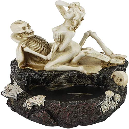 SOAREO Halloween Cendrier Gothique Résine Cendrier Squelette