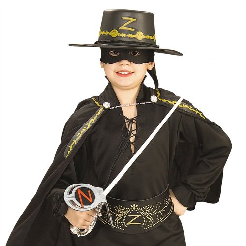 les colis noirs lcn Kit Zorro Epée en Plastique, Masque et C