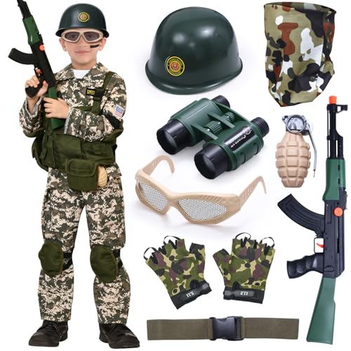 vamei Déguisement Militaire Garçon Costume Militaire Enfant 