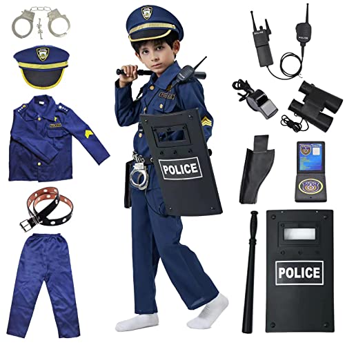 ZUCOS Déguisement Costume de Policier de Luxe Kit de Jeu de 