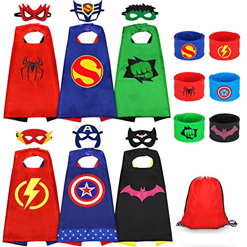 Jojoin Capes de Super-héros pour Enfants, 6PCS Jouets de Sup