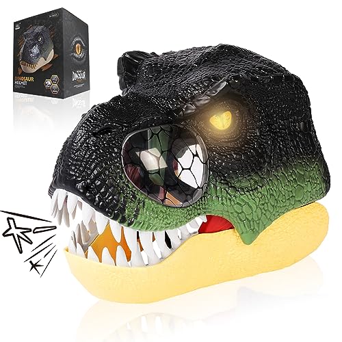 Jirmerp Masque de dinosaure,Halloween Masque réaliste en for