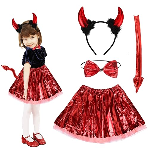 Déguisement Diablesse Fille, Halloween Costume Diable Enfant