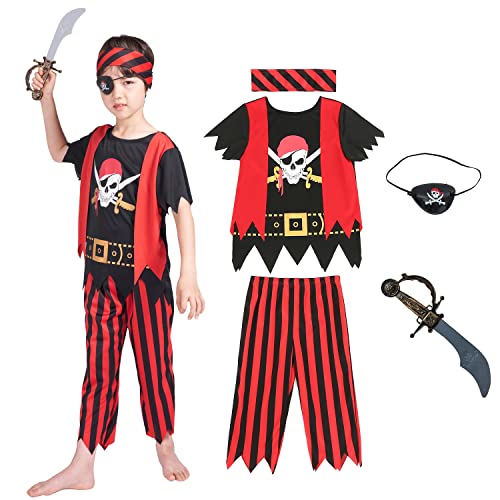 Wiclin enfants pirate costume 5 pièces enfants pirate costum