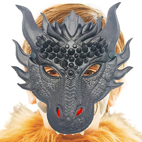 Couverture de Visage de Dragon pour Enfants,Demi-Masques pou
