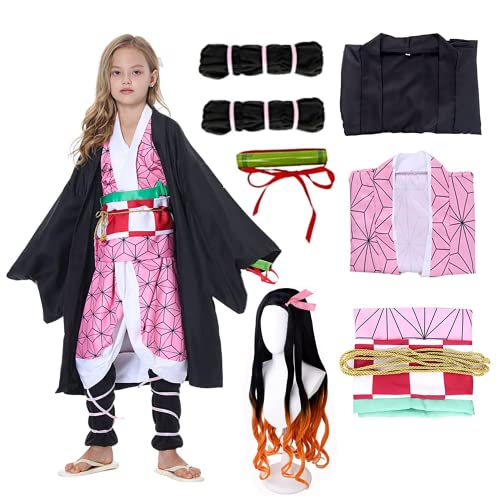 Déguisement Kamado Nezuko Enfant Fille Costume pour Hallowee