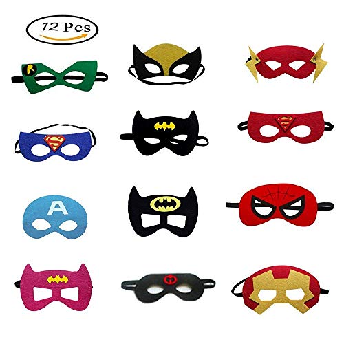 Morkia Masques de Super-Héros, 12pcs Masques pour Enfants Dr