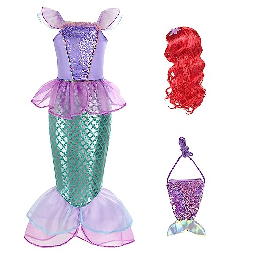 Cacilie Deguisement Robe Princesse Ariel Costume de Sirène p