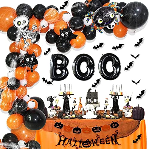 Teklemon Kit Guirlande Ballon dHalloween, Halloween Orange &