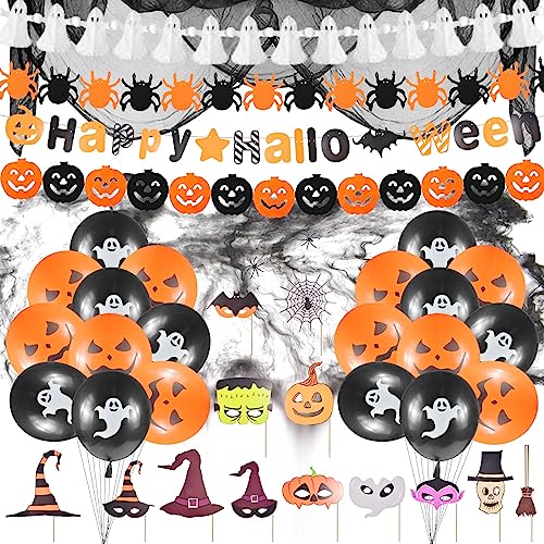 ZeYou Halloween Décoration Set 39 pcs,Tissu Effrayant Hallow